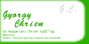 gyorgy chrien business card